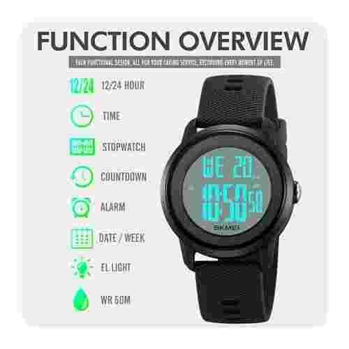 Digital Watch for Women Waterproof Stopwatch Sports Watches for Mens and