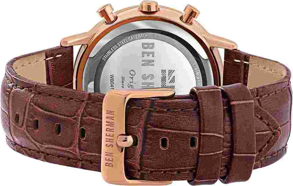 Ben Sherman Mens Analogue Quartz Watch with Leather Strap WB041TRG