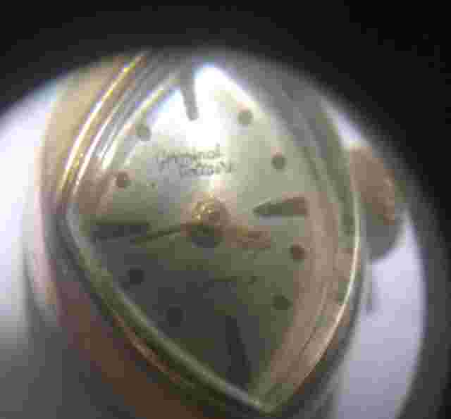 Germinal Voltaire Wind Up Watch 17J Women Silver Dial Gold Bracelet Works !!!