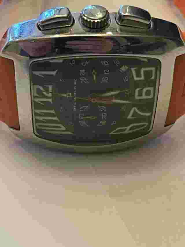 Officina Del Tempo Men's Watch with Orange Rubber Band