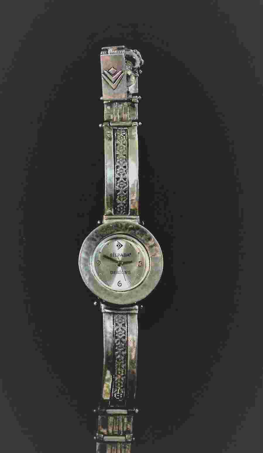 H 386 ladies handmade sterling silver SILPADA watch bracelet 42.3 grams