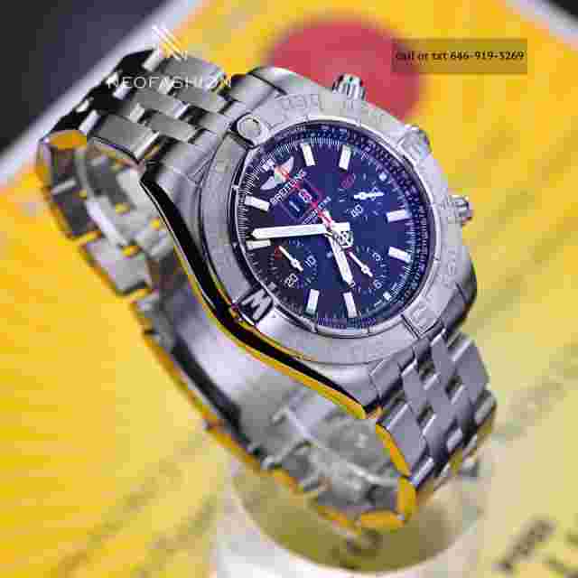 BREITLING CHRONOMAT BLACKBIRD 44MM LIMITED EDITION BLACK DIAL MENS WATCH A44360