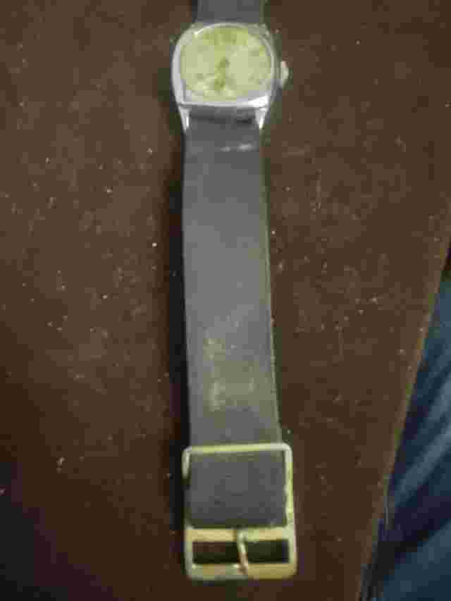 RARE Vintage 1930's Abercrombie & Fitch  WRISTWATCH Canvas Bracelet RUNS