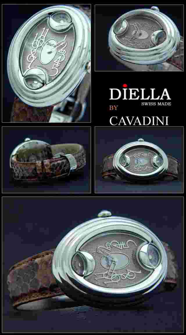 Cavadini Luxury Women Designer Watch O. Vaganza with Reptile Bracelet Swiss Made
