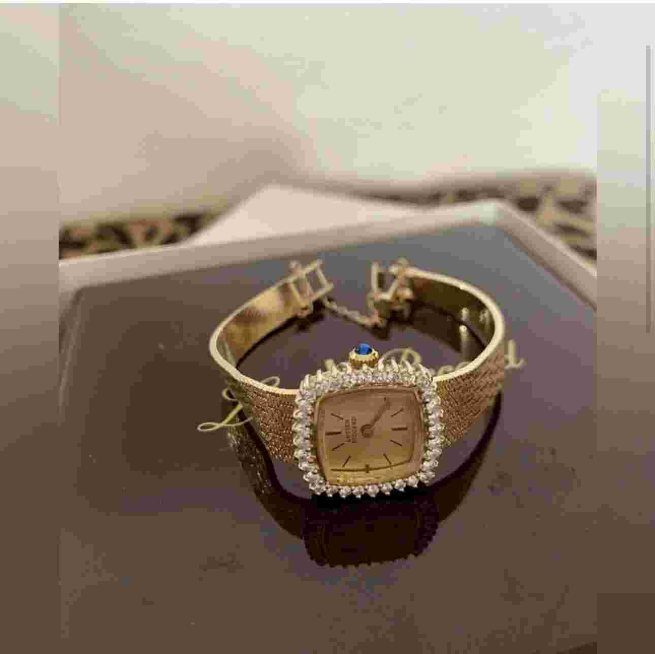14K Lucien Piccard Diamond Vintage Watch