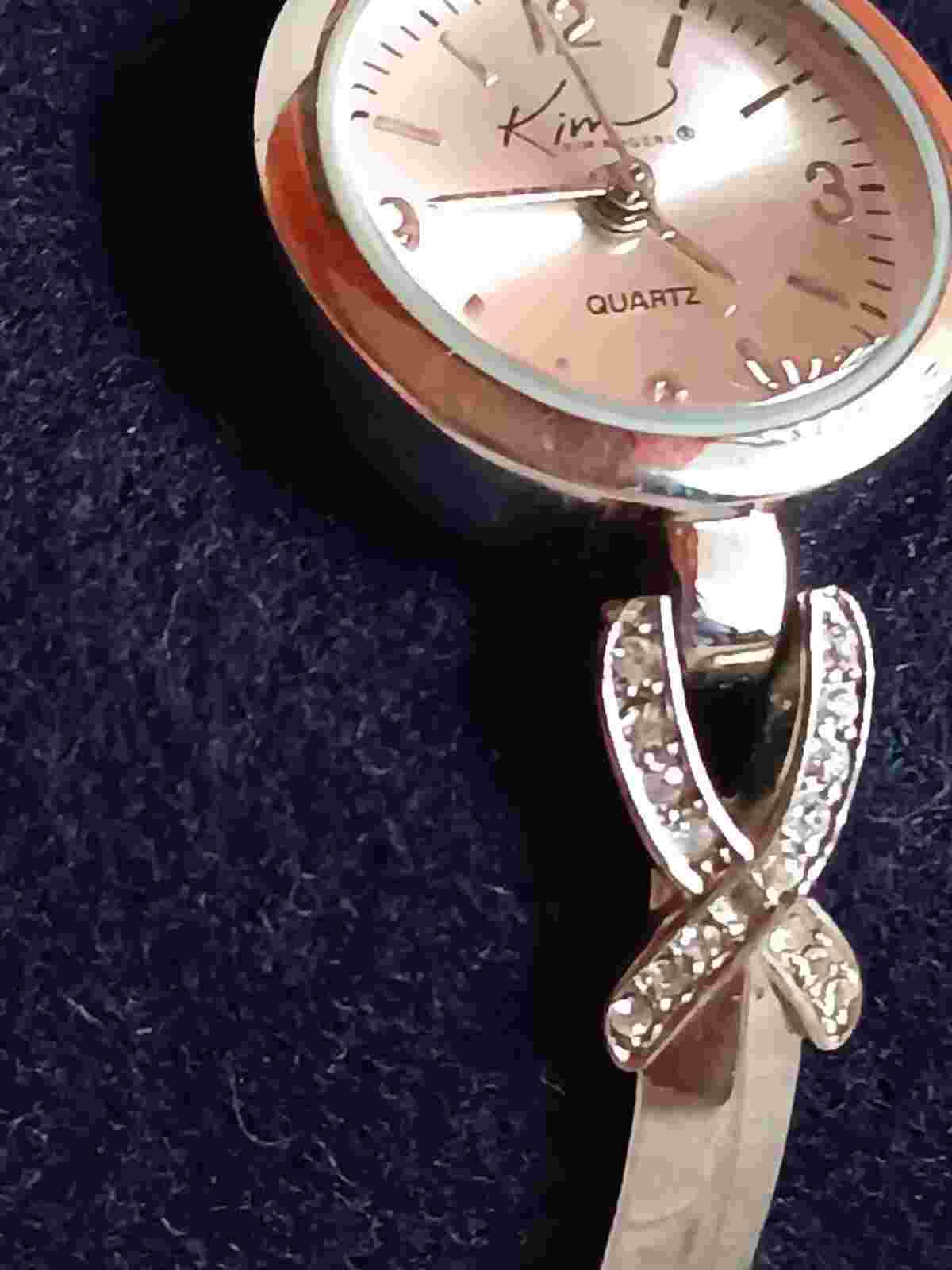 Kim Rogers ladies silver gemmed  stainless steel expansion bracelet watch