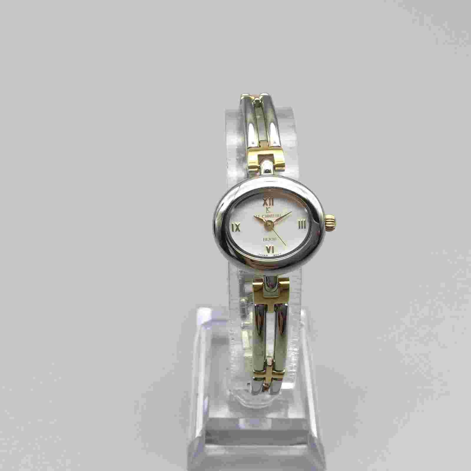 Le Chateau Bijou Watch Women 21mm 18k Gold Plated Oval Dial New Battery 6.75"