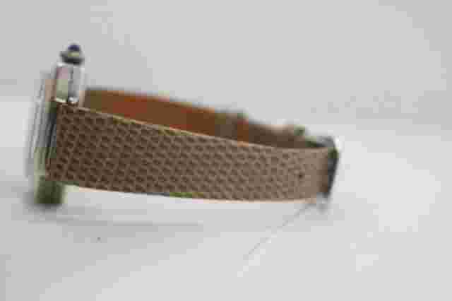 Vintage Womens Cornavin Sterling Silver 15j Art Deco Watch Brown Leather