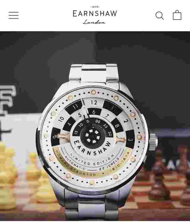 Thomas Earnshaw Staunton Chess Set Automatic Limited Edition Stainless Steel 42m