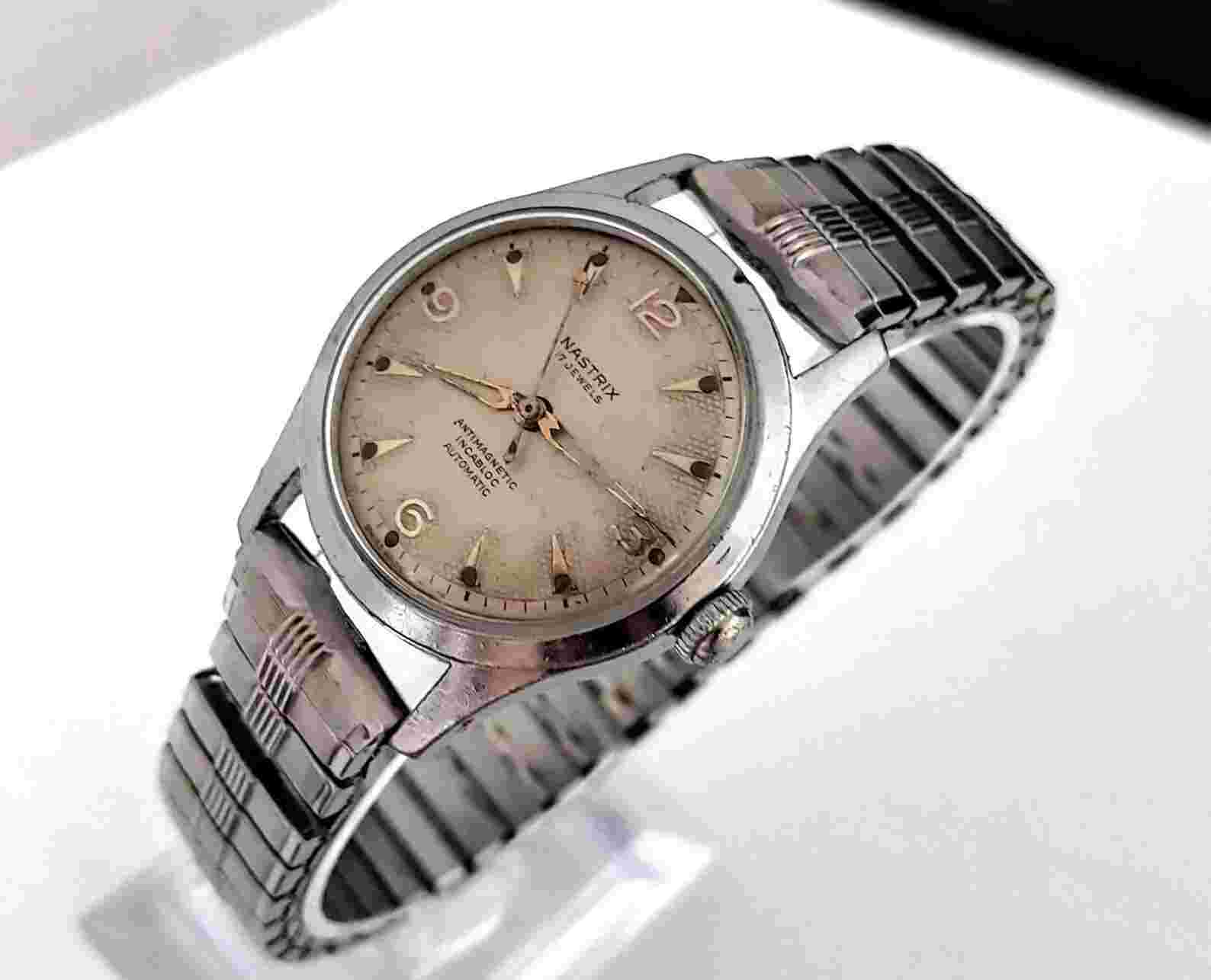 Rare Vintage Nastrix Felsa Bidynator F 690 Movement Automatic Men's Watch