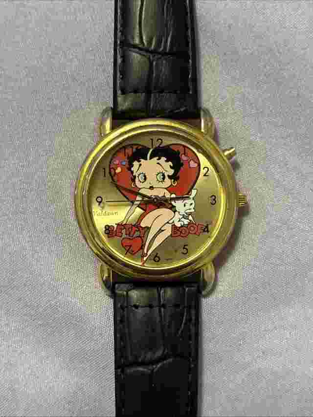 Vintage Valdawn Betty Boop Quartz Watch with Stainless Steel Band