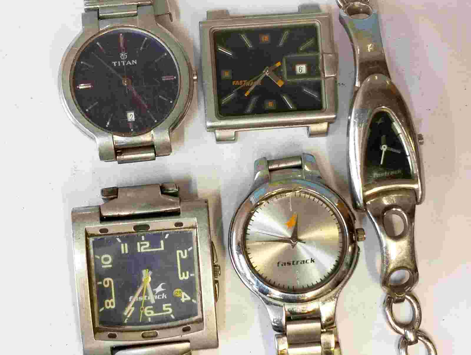 FASTRACK & OTHER 4 PIECE MIX LOTT QUARTZ MEN & WOMEN NOT WORKING PARTS PURPOSE