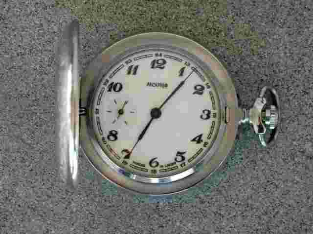 Vintage Molnija Molnia White Dial 18 Jewels USSR Mechanical Pocket Watch.