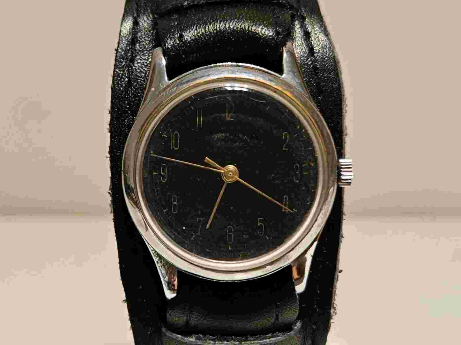 VINTAGE RARE WW2 ERA MILITARY STYLE SWISS MEN'S 30mm WATCH "ORFINA" ANCRE 15J.