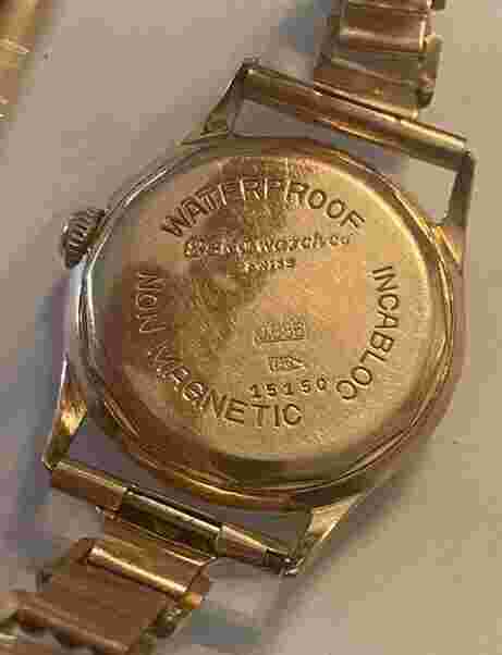 Vintage Unisex Eska (Swiss) 17 Jewel 1194AS 14K Rose Gold Watch