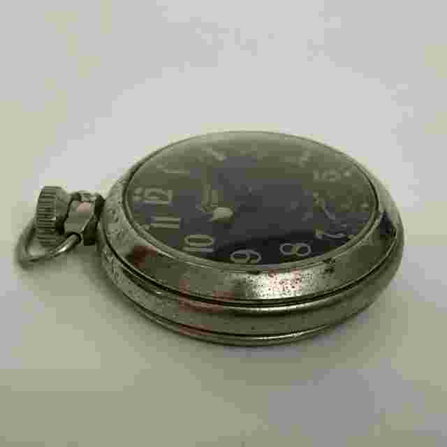 Vintage Endura Tuffy Wind Up Men’s Pocket Watch w/ Black Dial for Parts / Repair