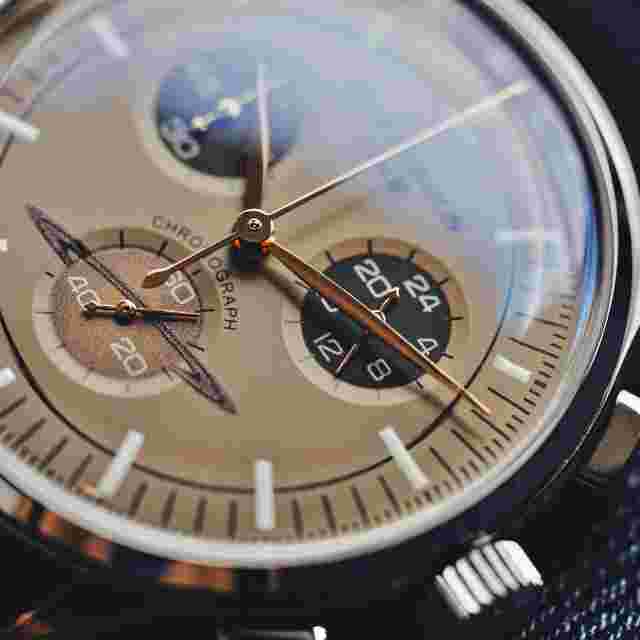 Mysterious Code Men Chronograph Watch Panda Quartz Wristwatch VK64 Triple Window