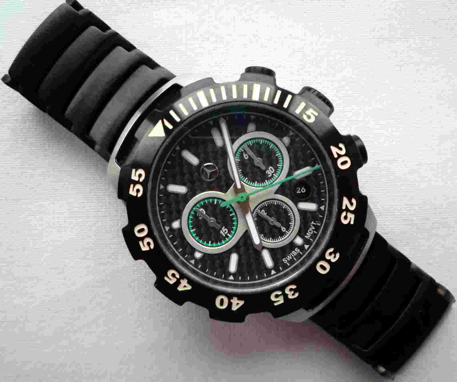 Mercedes Benz AMG DTM Motorsport Racing Carbon Car Accessory Chronograph Watch