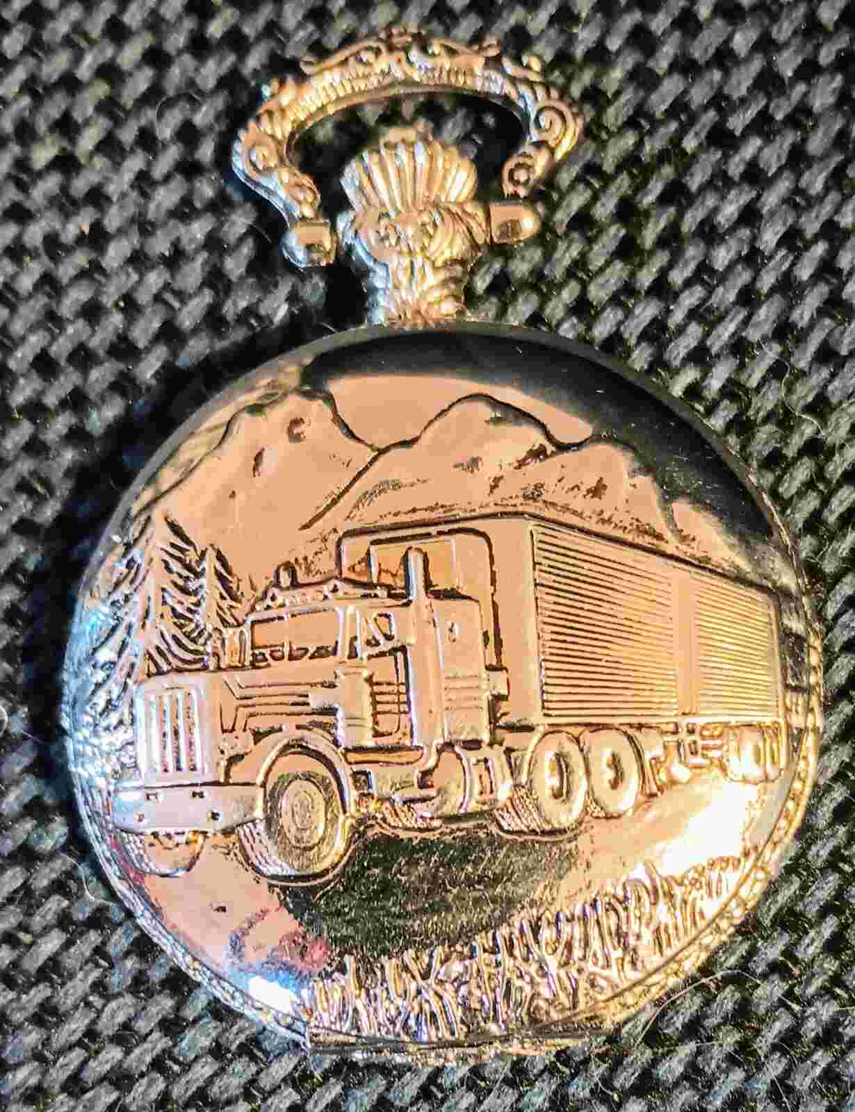 Vintage Silver Trucker Watch It Pocket Watch and It Works Great.