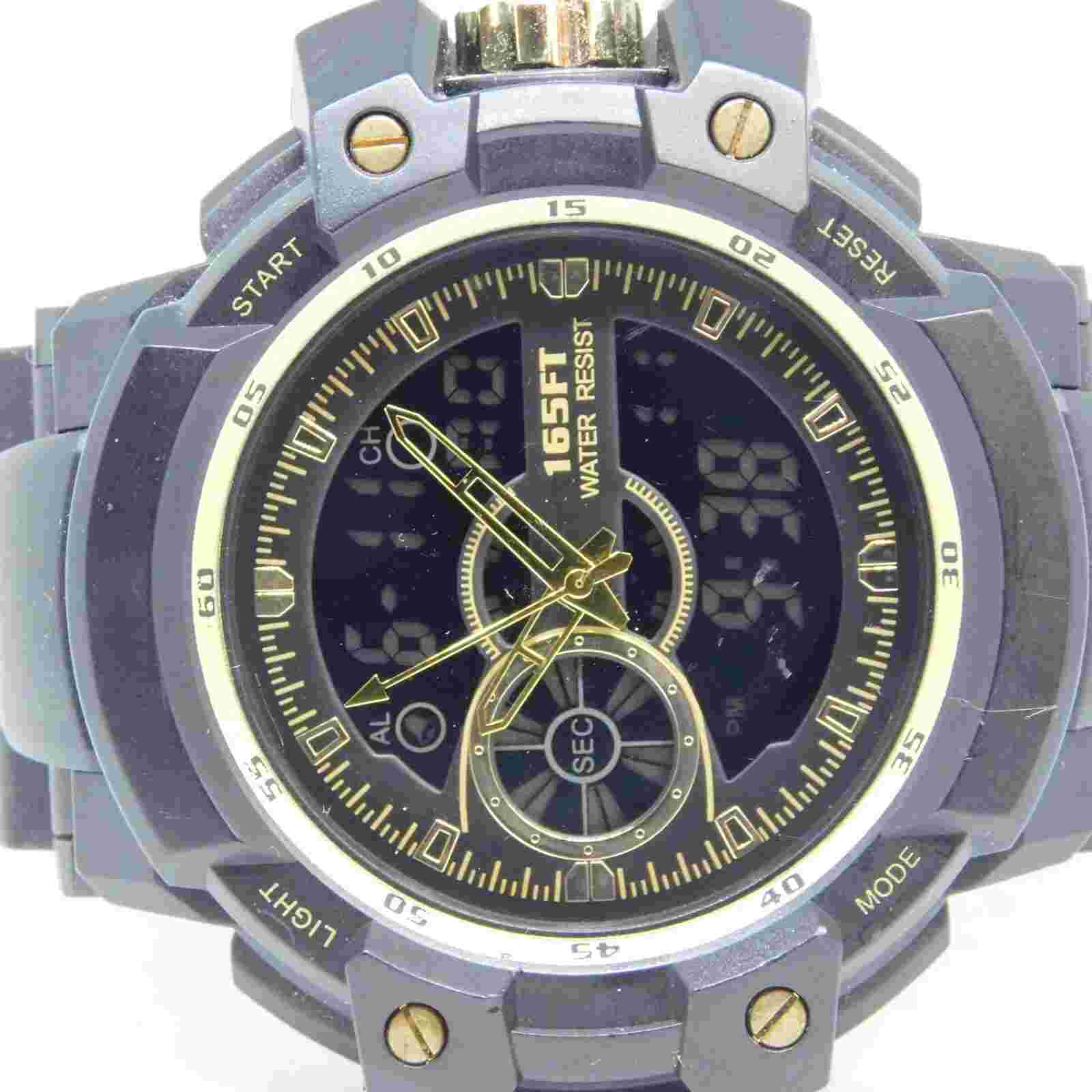 FMD FMDXGE026 Plastic Bezel Quartz Analog Digital Men's Watch New Battery