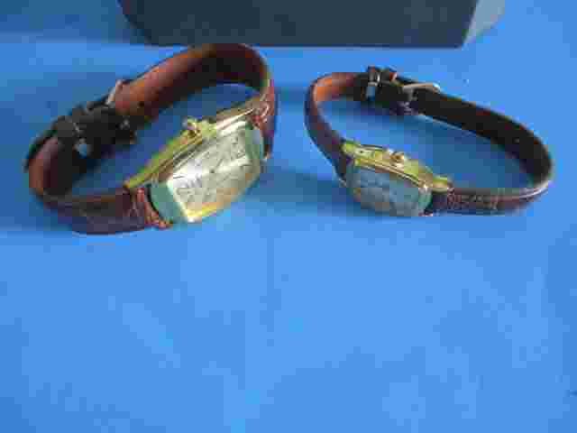 His & Hers Matching Watches Brown Gold Vintage Collection ANRIYA MILAN VGC