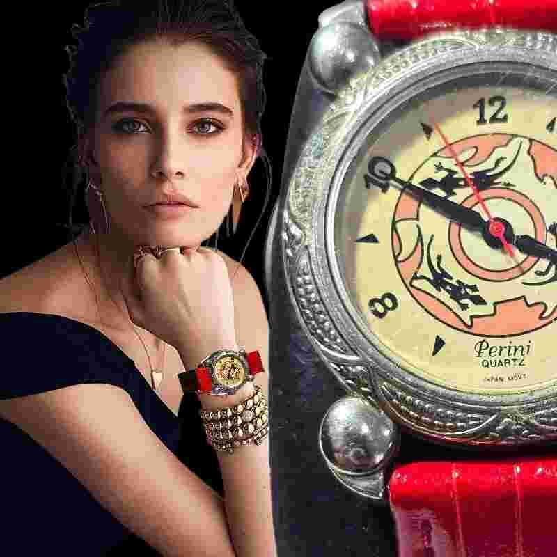 PERINI VINTAGE RARE WOMEN QZ WATCH, NEW BATTERY