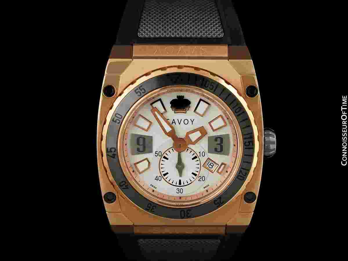 OWNED BY MARTIN SHEEN - Savoy Icon Massive Mens Rose Gold Tone Diver's Watch