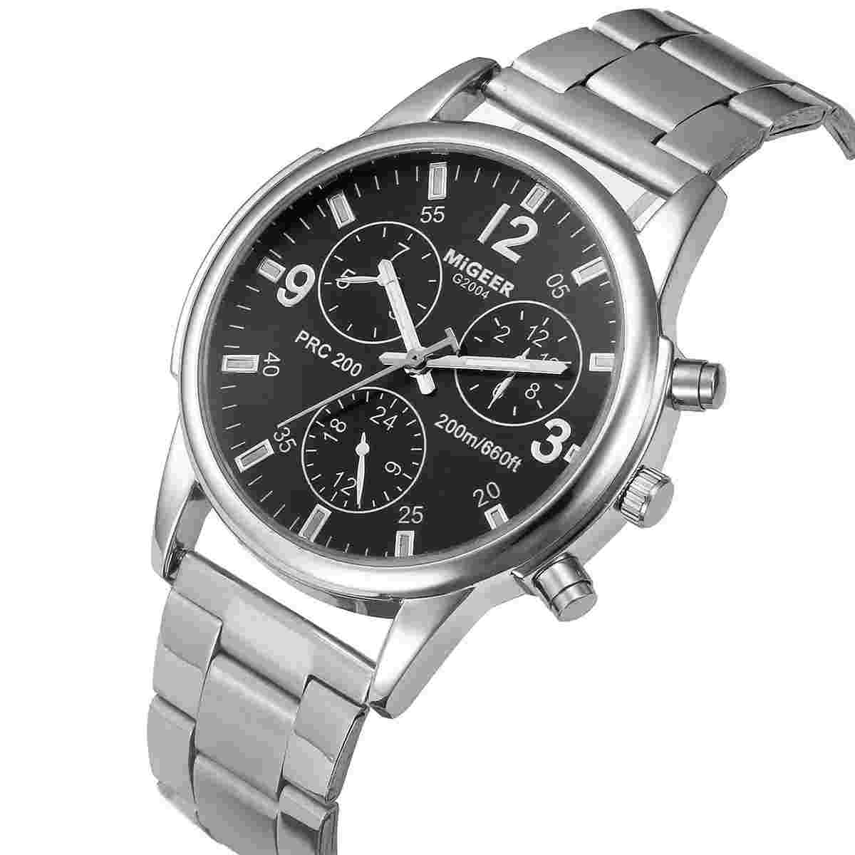 Mens Luxury Stainless Steel  Military Fashion Quartz Watch