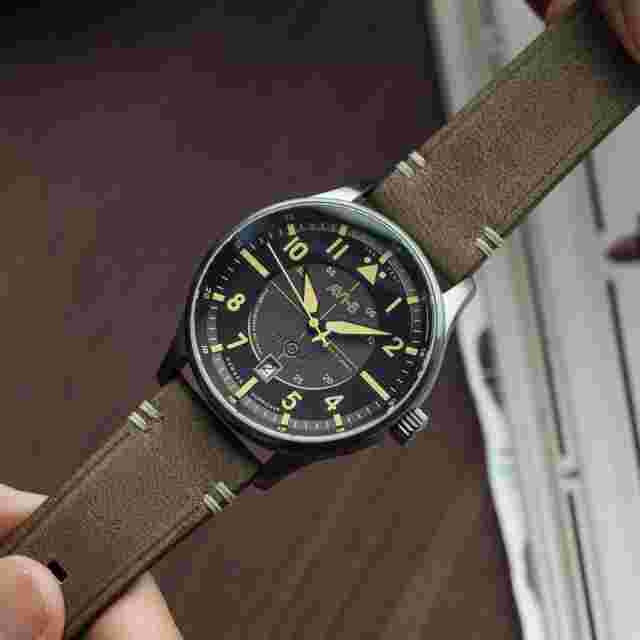 AVI-8 AV-4094-04 Hawker Hurricane Automatic Mens Watch 43mm 5ATM