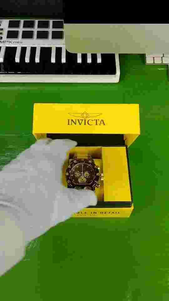 Invicta Reserve Magnum Tria Chrono Men Swiss Quartz Watch 37551 Dual-Time WR200M