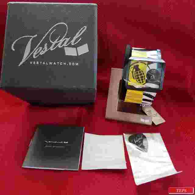Vestal "Scheme" (90's) 30M Japanese Movement w/ Original Case & Stand