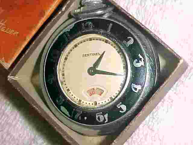 BLACK ENAMEL  SENTINEL B-2 POCKET WATCH  -  JUMP SECONDS -  INGRAHAM