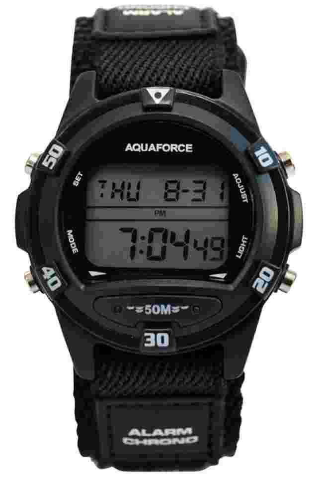 AQUAFORCE Multi Function Digital Watch with Flashlight 50M Water Resistant