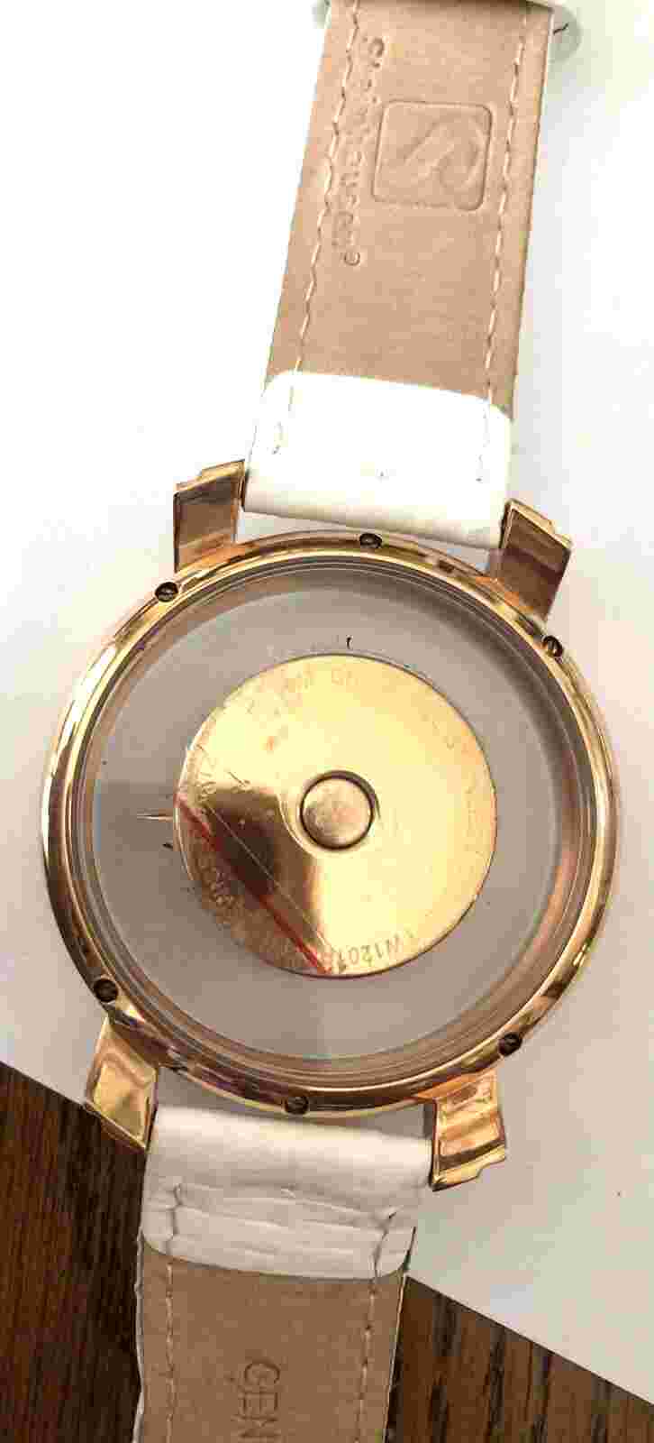 NWOT STEINHAUSEN White Band &  Clear Modernist Face Watch
