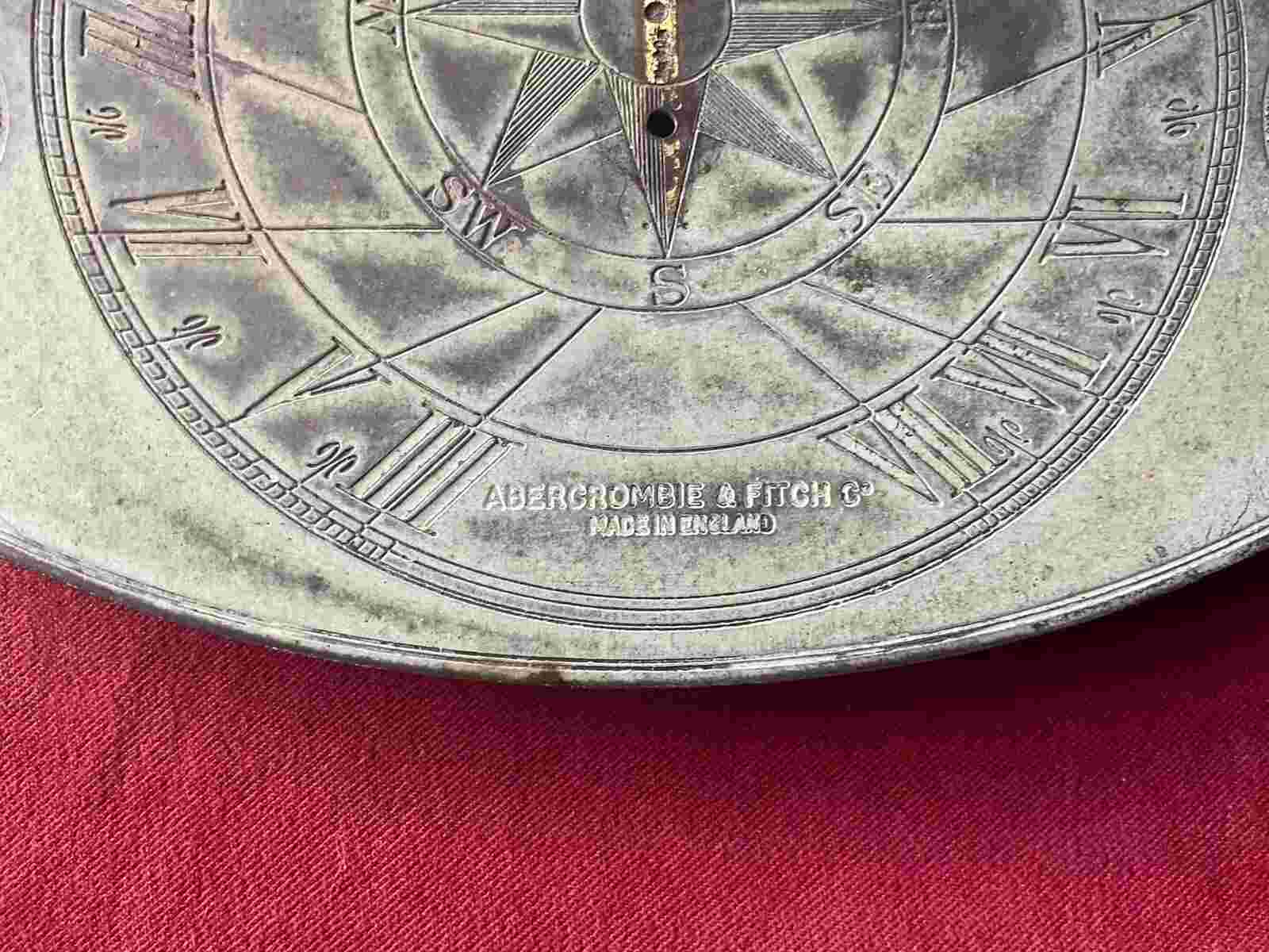 Abercrombie & Fitch Noon Day Cannon Sun Dial Vintage