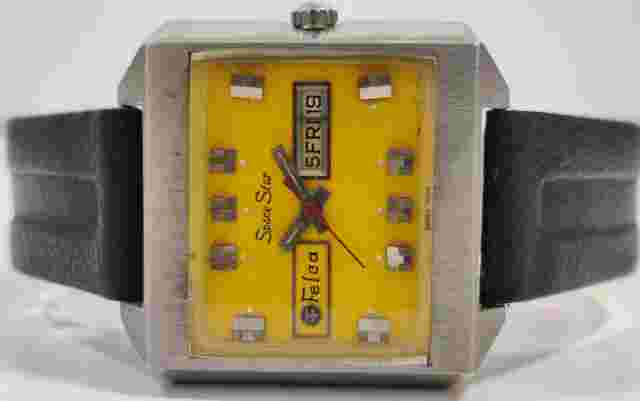 Vintage Felca Space Star 2788 36mm Automatic 25 Jewels Men's Wrist Watch IR253