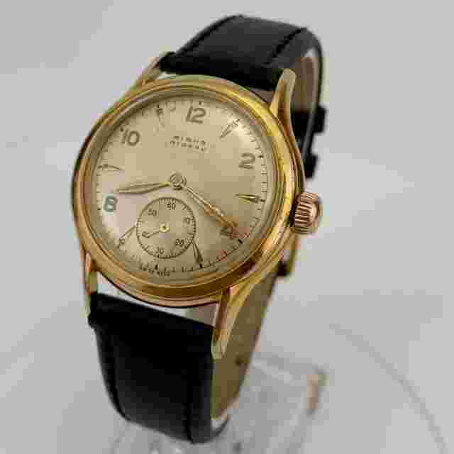 VTG Birks Rideau Mens Watch Early 1950’s Swiss Gold Filled Sub Second New Strap