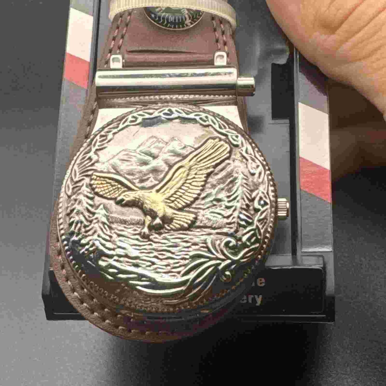 Puritan Clip-on Eagle Themed Compass Watch For Outdoors, PRT100 138 PC21, 46mm