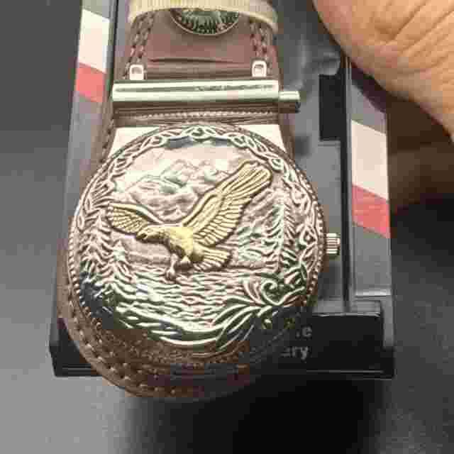 Puritan Clip-on Eagle Themed Compass Watch For Outdoors, PRT100 138 PC21, 46mm