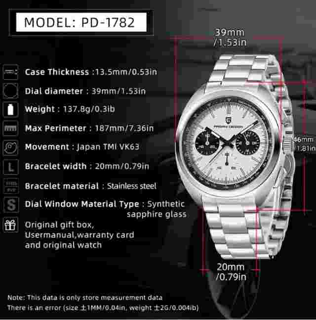 PAGANI DESIGN Men's Watches Quartz Watch for Men Chronograph Quartz Watch Men