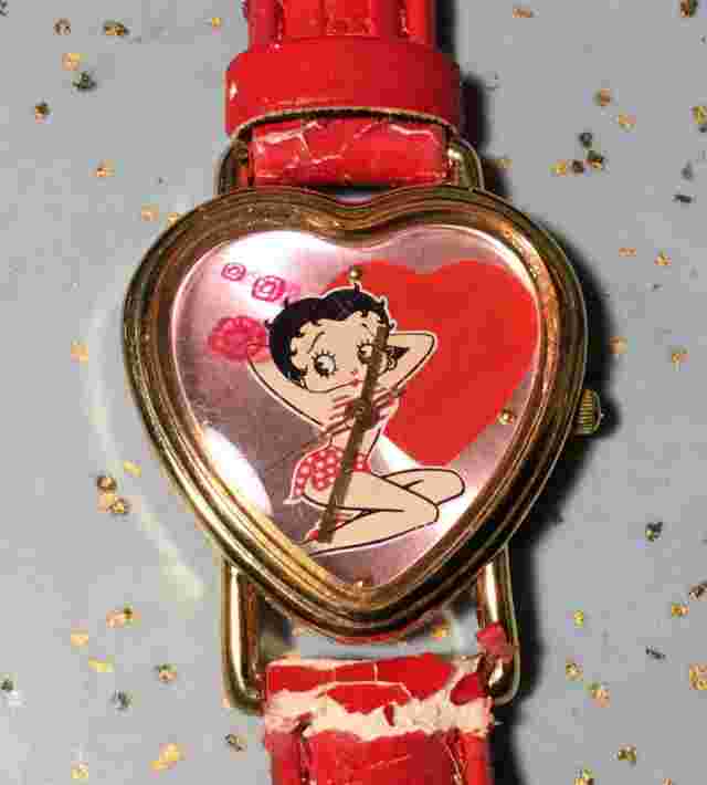 2002 VALDAWN 5102 BETTY BOOP LADIES HEART SHAPED WATCH NEEDS BAND
