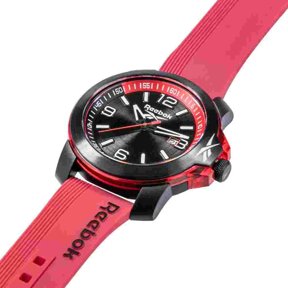 Reebok Red Silicon Strap Men Watch RV-TR3-G3-PBIR-BR