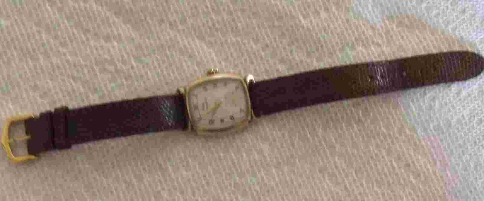 Vintage Paul Breguette 10K GF with Star Case and Cartier leather band-Runs Great