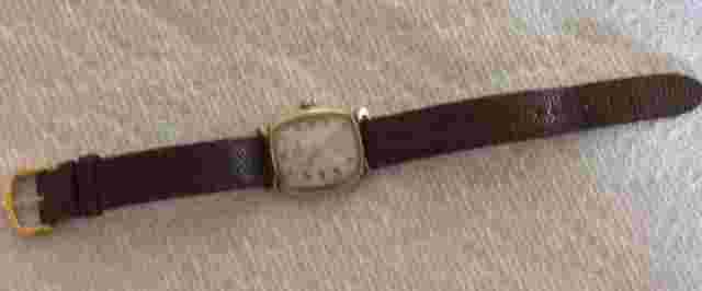 Vintage Paul Breguette 10K GF with Star Case and Cartier leather band-Runs Great