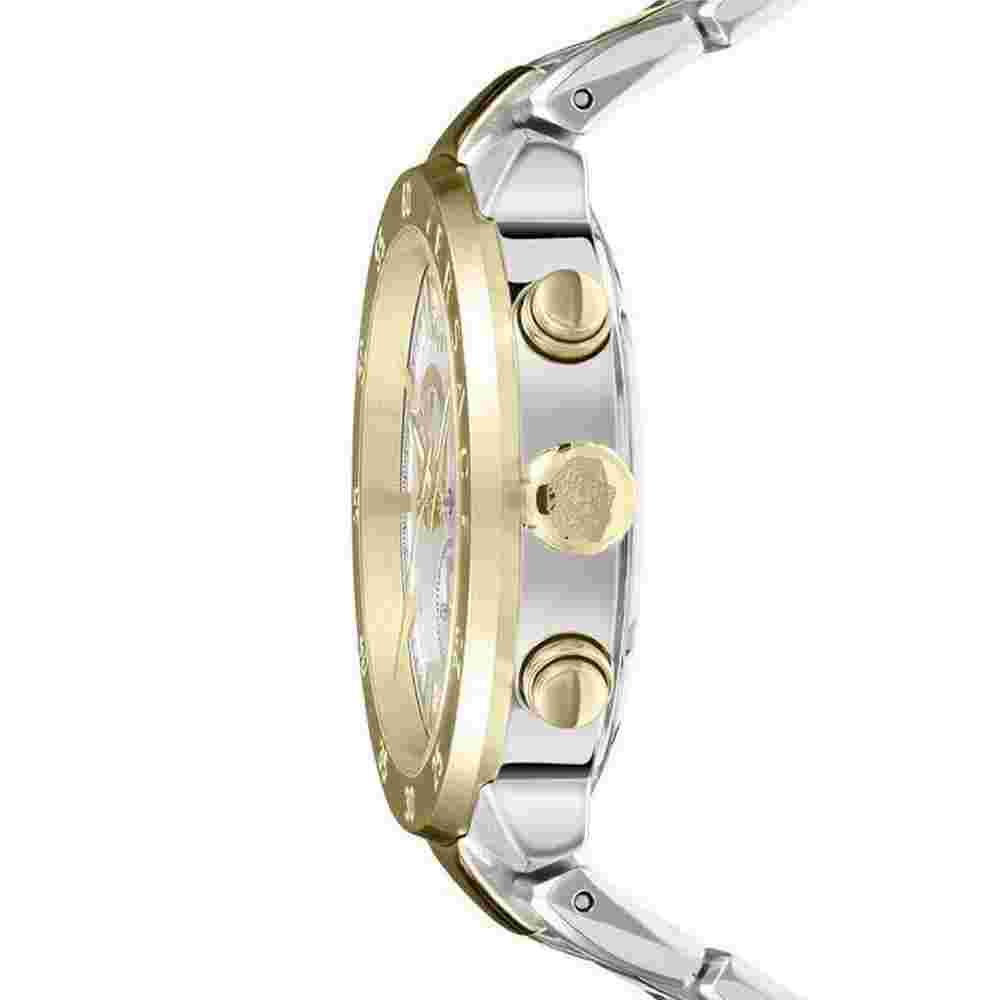 Versace VEPY00620 Urban Mystique Chrono white silver gold Steel Men's Watch NEW