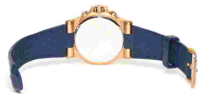 Michael Kors Mens Blue Rose Gold Chronograph Watch 3348