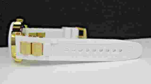 Deporte 9899 White Dial & Rubber Strap Gold Tone Case Men's Watch - GREAT GIFT