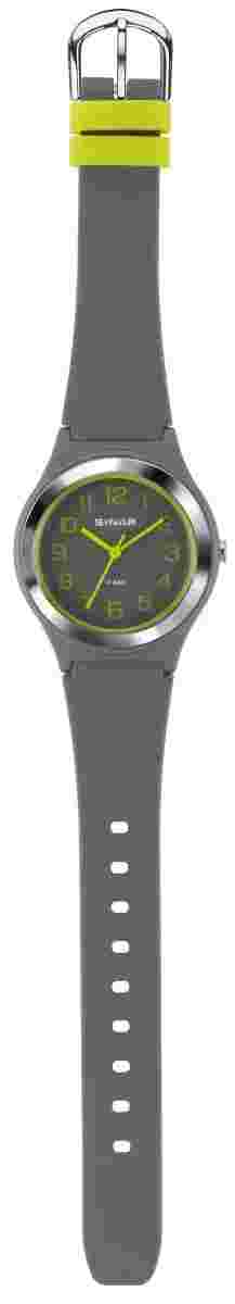 SINAR Youth Watch Wrist Analog Quartz Boys Silicone Band XB-48-1 Grey Yellow