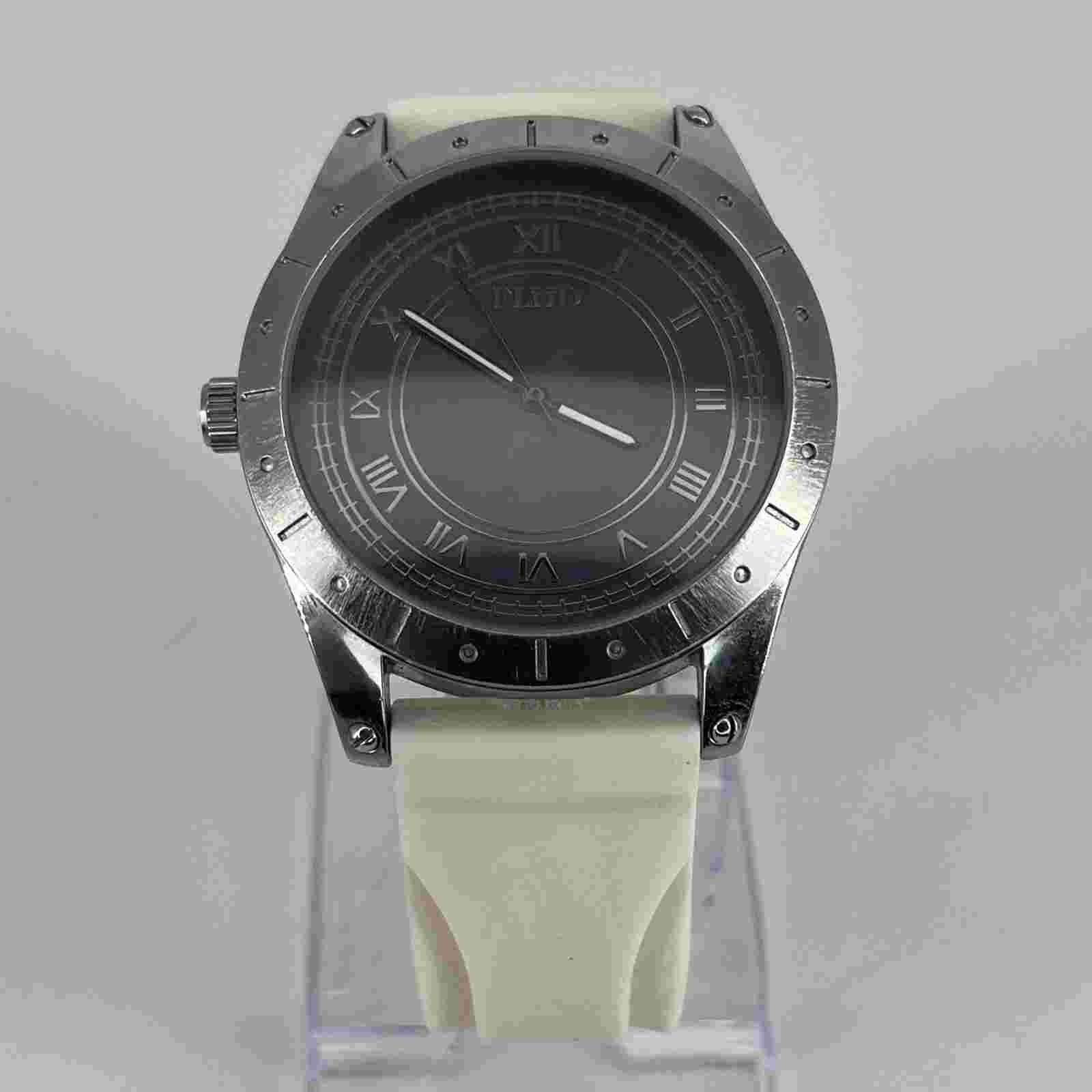FLUD Unique Dial Men's Watch Black Dial Cream & Lime Green NEW BATTERY UNIQUE!