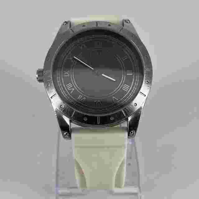 FLUD Unique Dial Men's Watch Black Dial Cream & Lime Green NEW BATTERY UNIQUE!